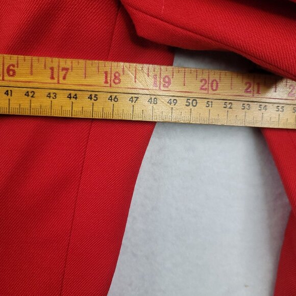 Vintage 90s Pendleton Women Red Wool Blazer Size 4 Double Breast Gold Button New - Picture 11 of 13